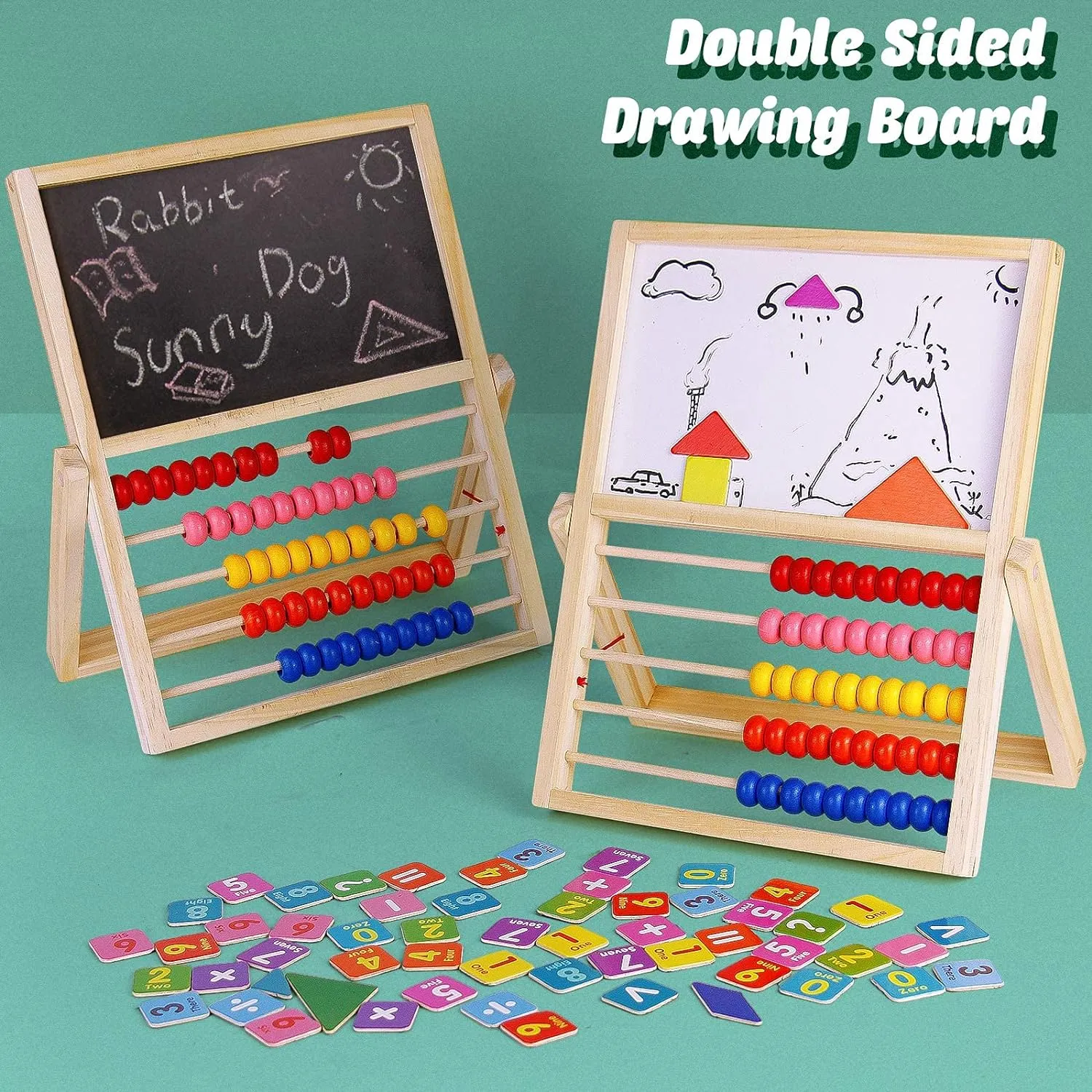 3in1 Montessori Numeric Abacus Learning Board with Marker