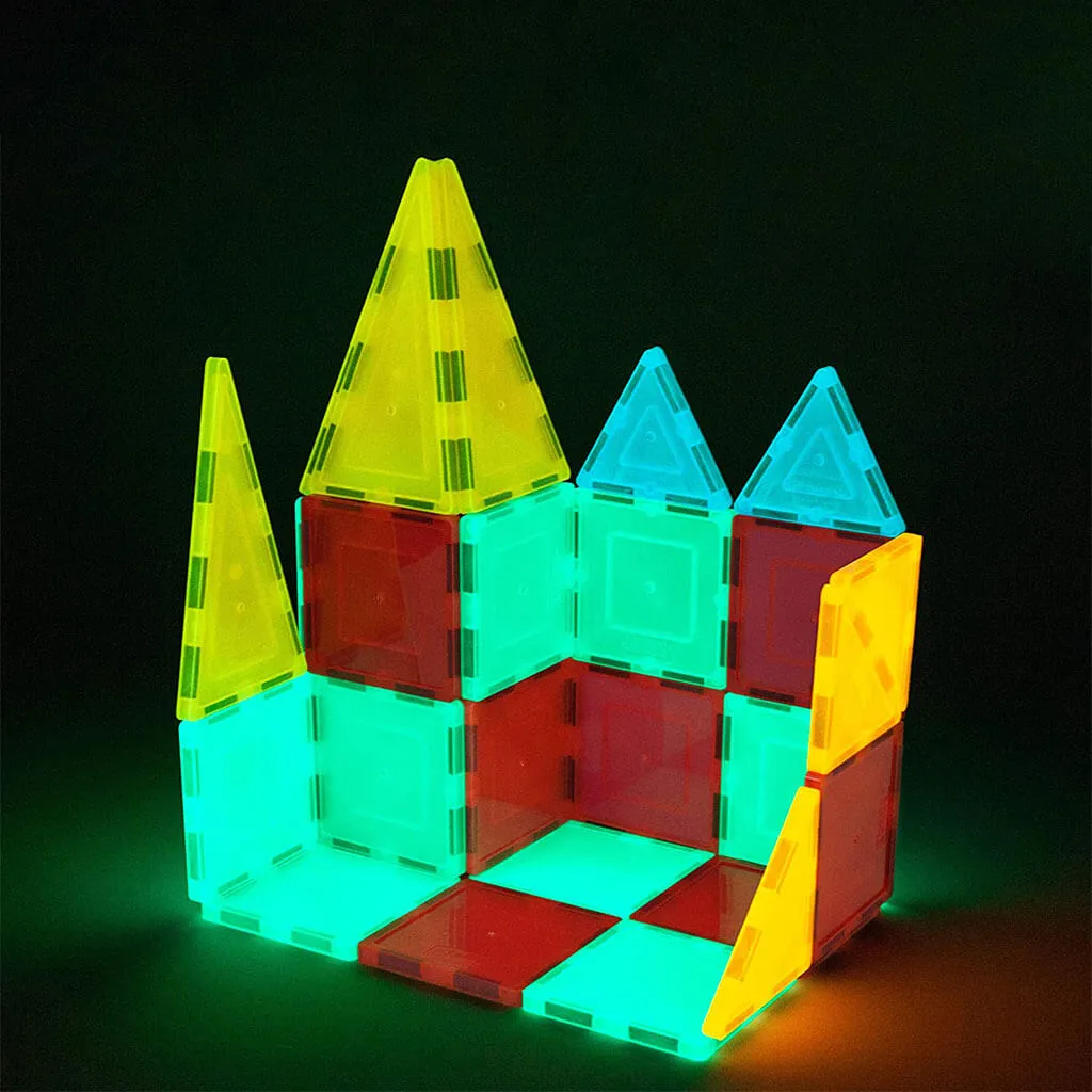 60 Pieces Glow in The Dark Magnetic Building Set