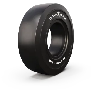 6.50-10 Maxam MS701  Pro (5.00F) Solid Tire, SW (No Lockring), BSW, Smooth V50229