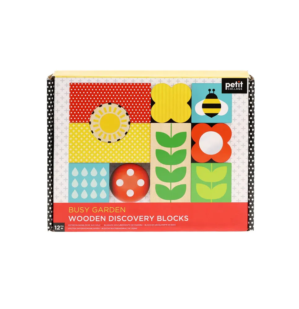 810073341104 Busy Garden Wooden Discovery Blocks