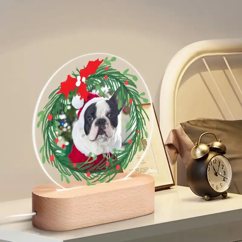 Acrylic Round Lamp Night Light for Personalized Home Decor