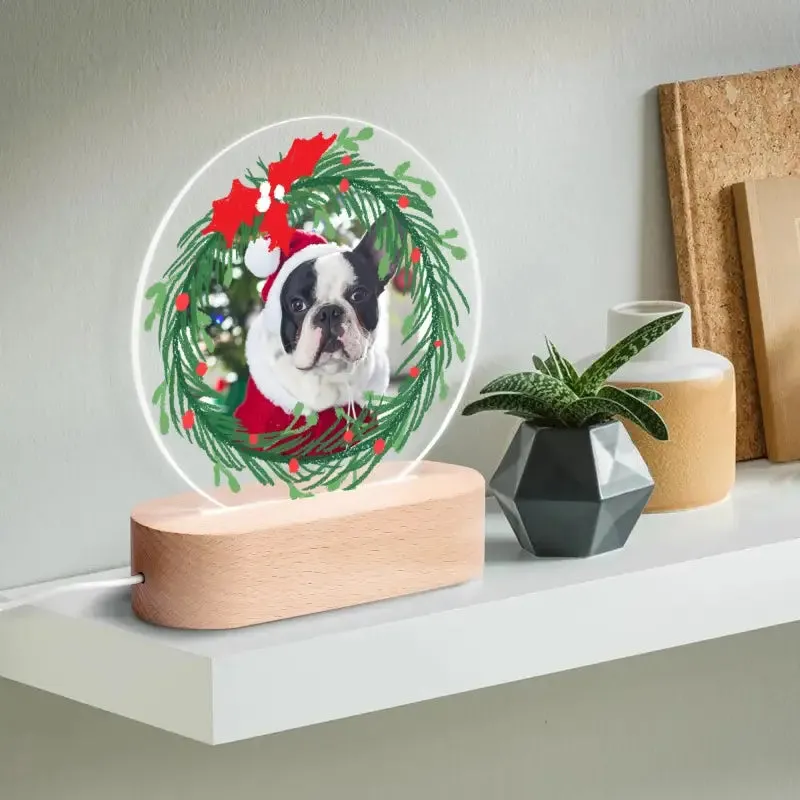Acrylic Round Lamp Night Light for Personalized Home Decor