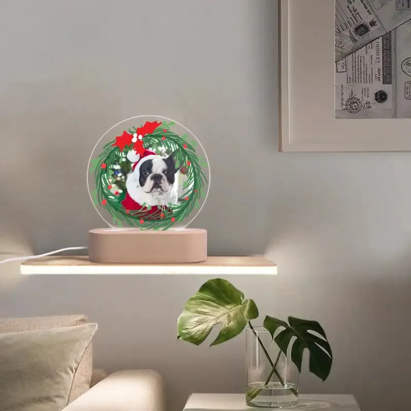 Acrylic Round Lamp Night Light for Personalized Home Decor