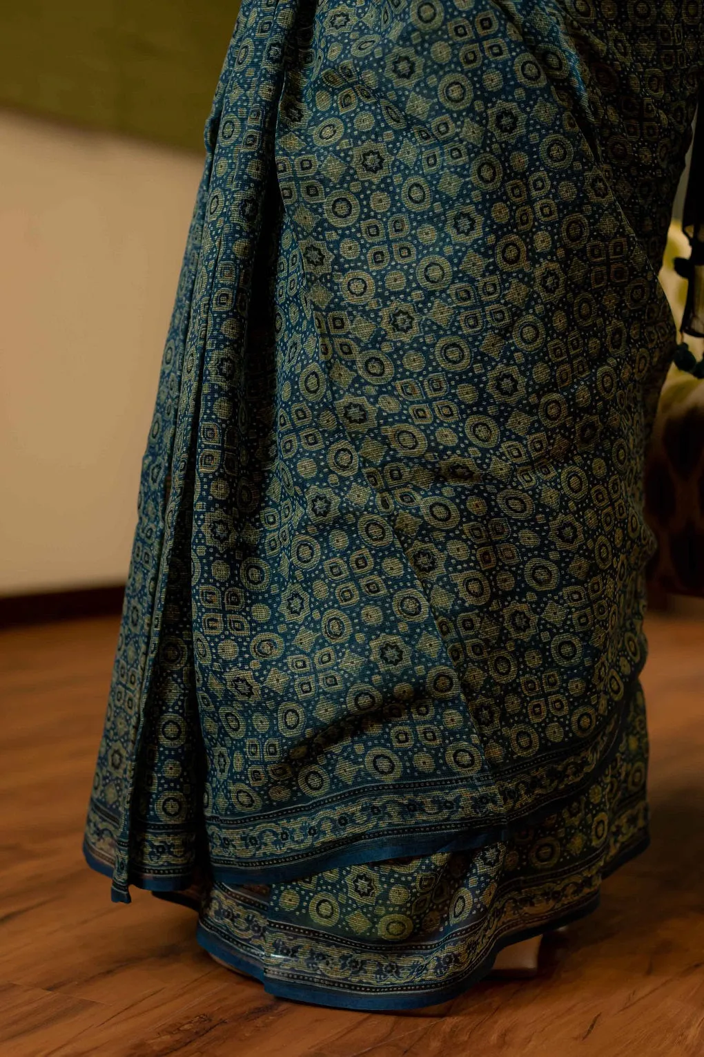 Ajrakh Natural Dyed Kota Doria Saree