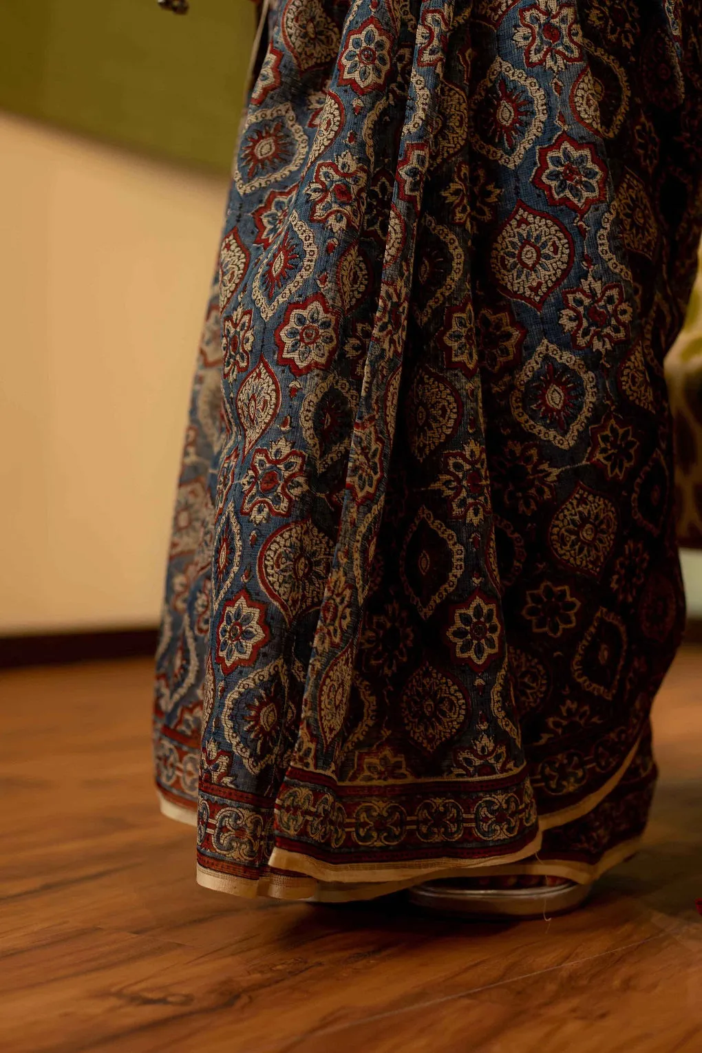 Ajrakh Natural Dyed Kota Doria Saree