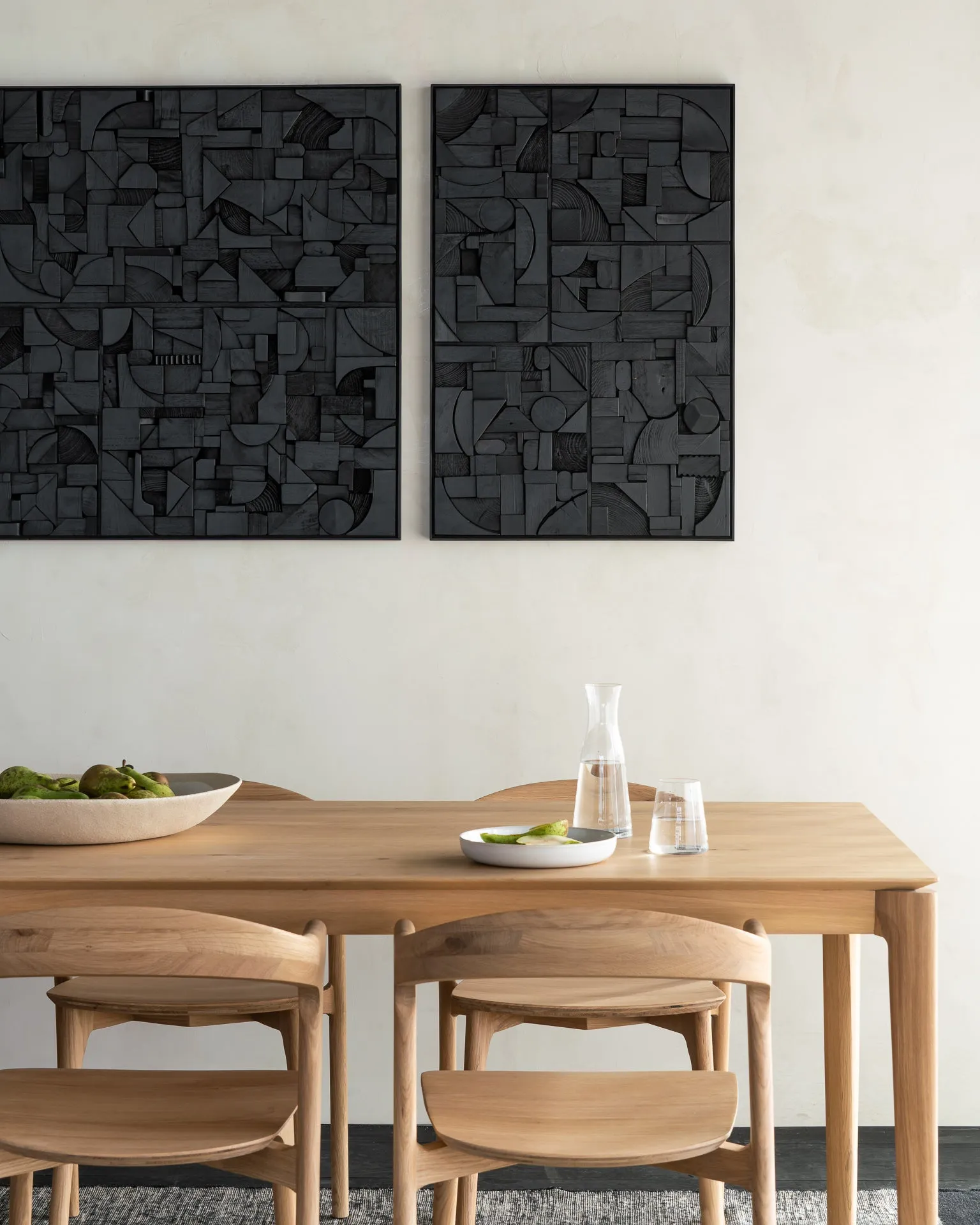 Bricks Wall Art / Black