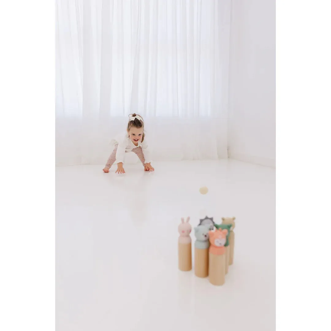 BUBBLE Wooden Animal Bowling Set