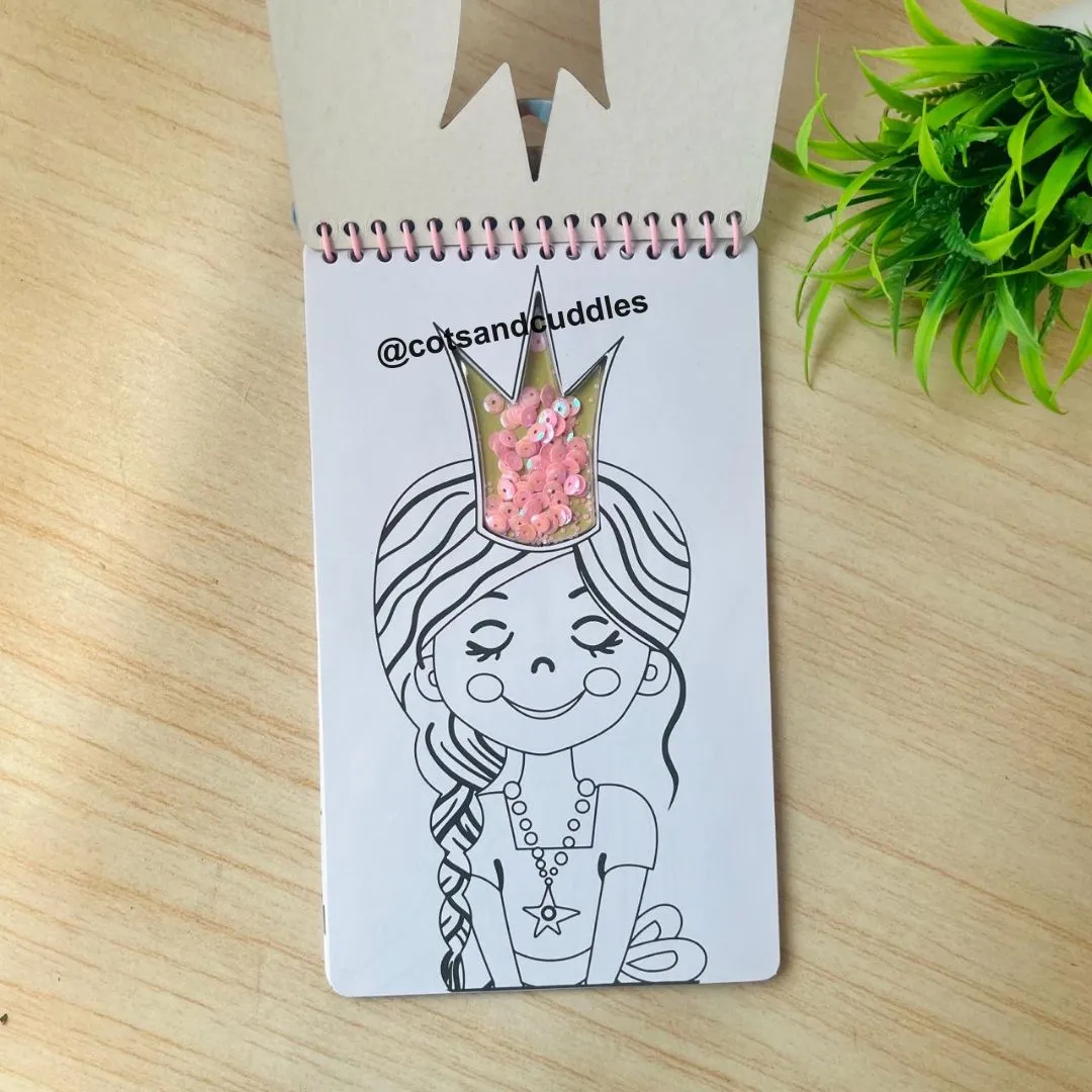 Cartoon Adventure Coloring Book with Stickers