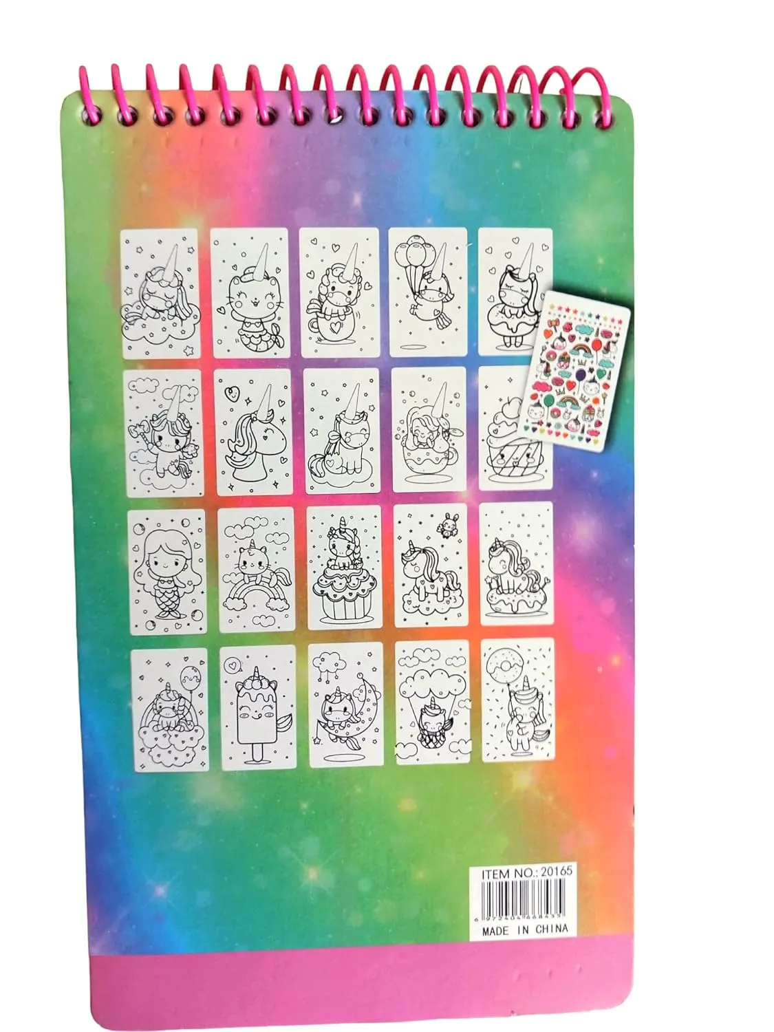 Cartoon Adventure Coloring Book with Stickers