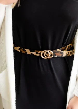 Cheetah Print Detailed Belt