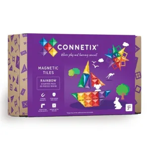 Connetix Tiles - 60 Piece Starter Pack - Rainbow