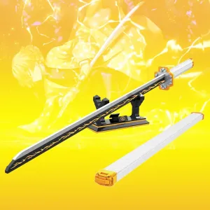 Demon Slayer Zenitsu Lightning Katana Sword Building Blocks with Stand