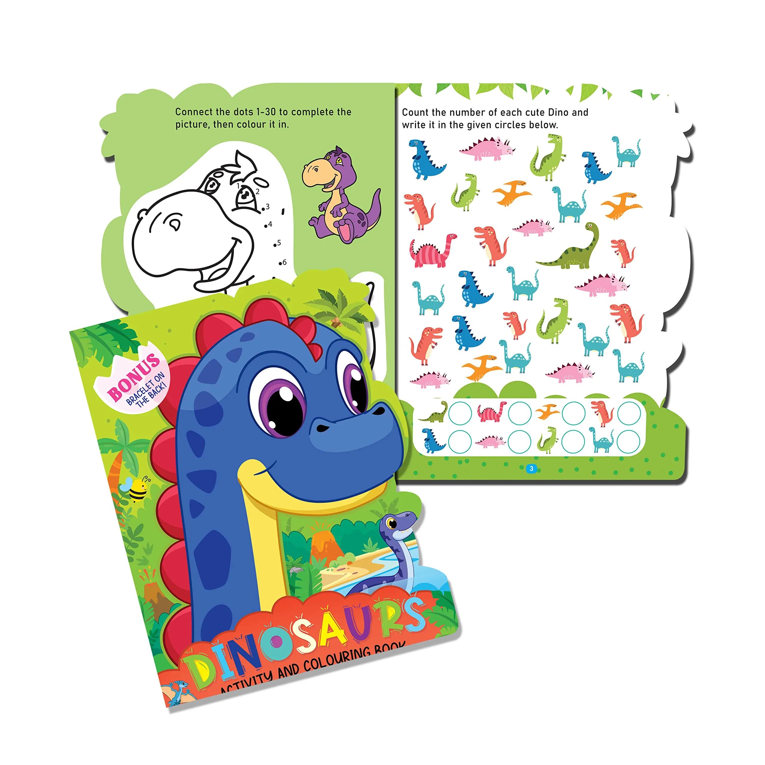 Die-Cut Activity and Colouring Books (Pack of 4)
