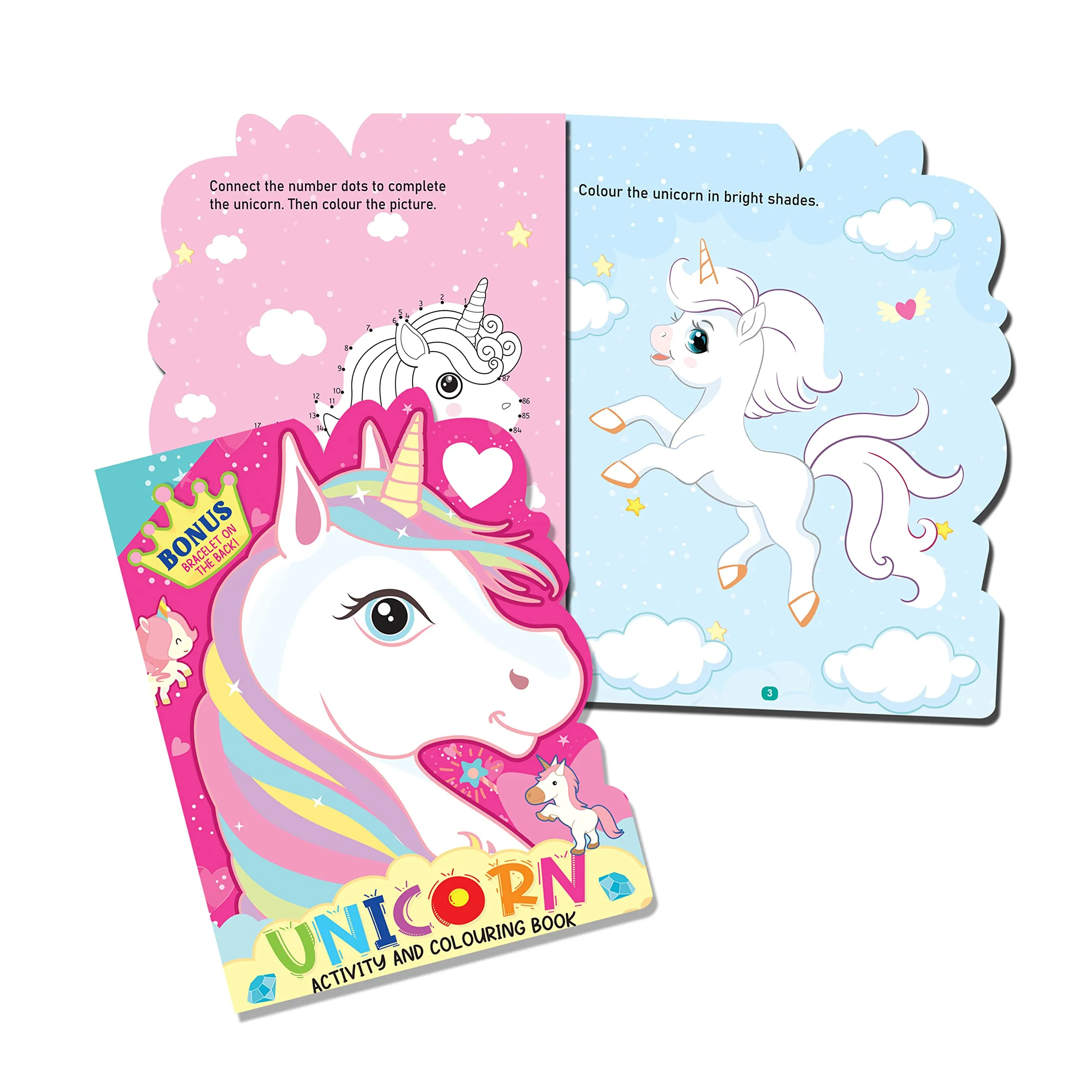 Die-Cut Activity and Colouring Books (Pack of 4)
