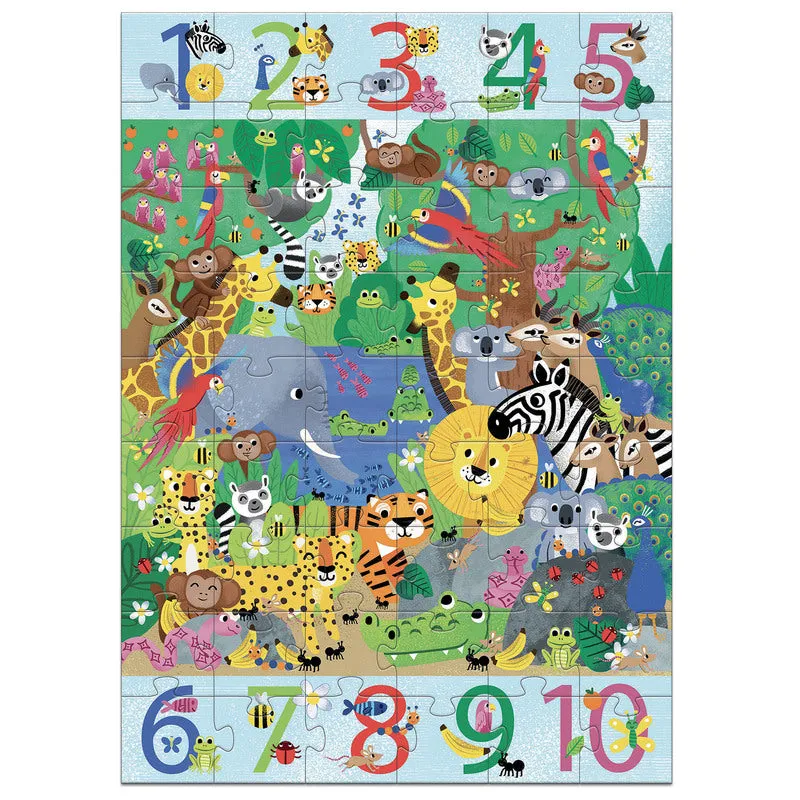 Djeco 1 to 10 Jungle 54pce Giant Puzzle