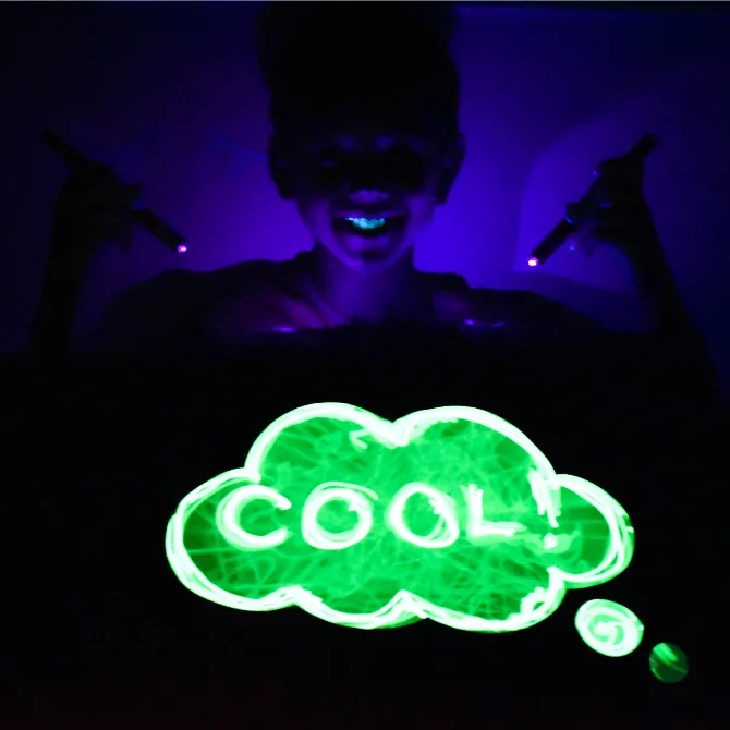 Doodle Dream Cloud Glow In The Dark Navy Pillow Case