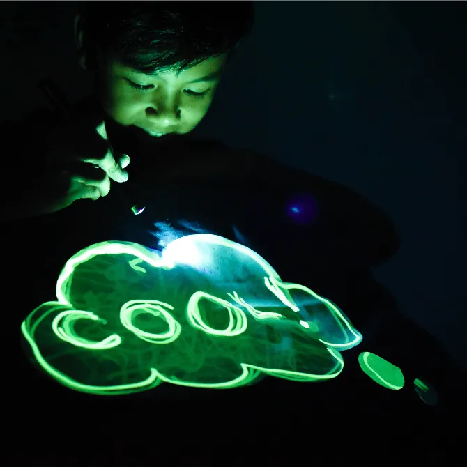 Doodle Dream Cloud Glow In The Dark Navy Pillow Case