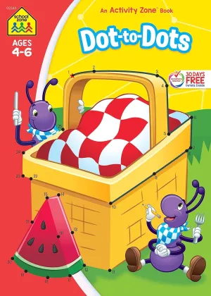 Dot-to-Dots Workbook - Ages 4 to 6, Preschool, Kindergarten, Connect the Dots, Alphabetical Order, ABCs, Numerical Order, and More