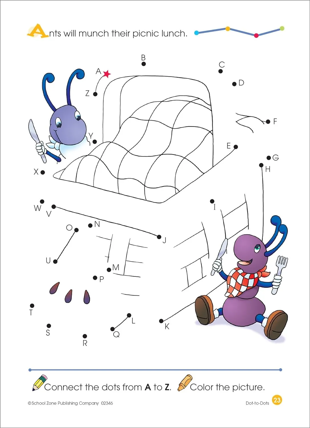 Dot-to-Dots Workbook - Ages 4 to 6, Preschool, Kindergarten, Connect the Dots, Alphabetical Order, ABCs, Numerical Order, and More