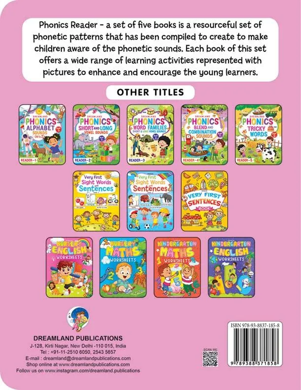 Dreamland Phonics Reader 2 - Short and Long Vowel Sounds - An Early Learning Book For Kids (English)