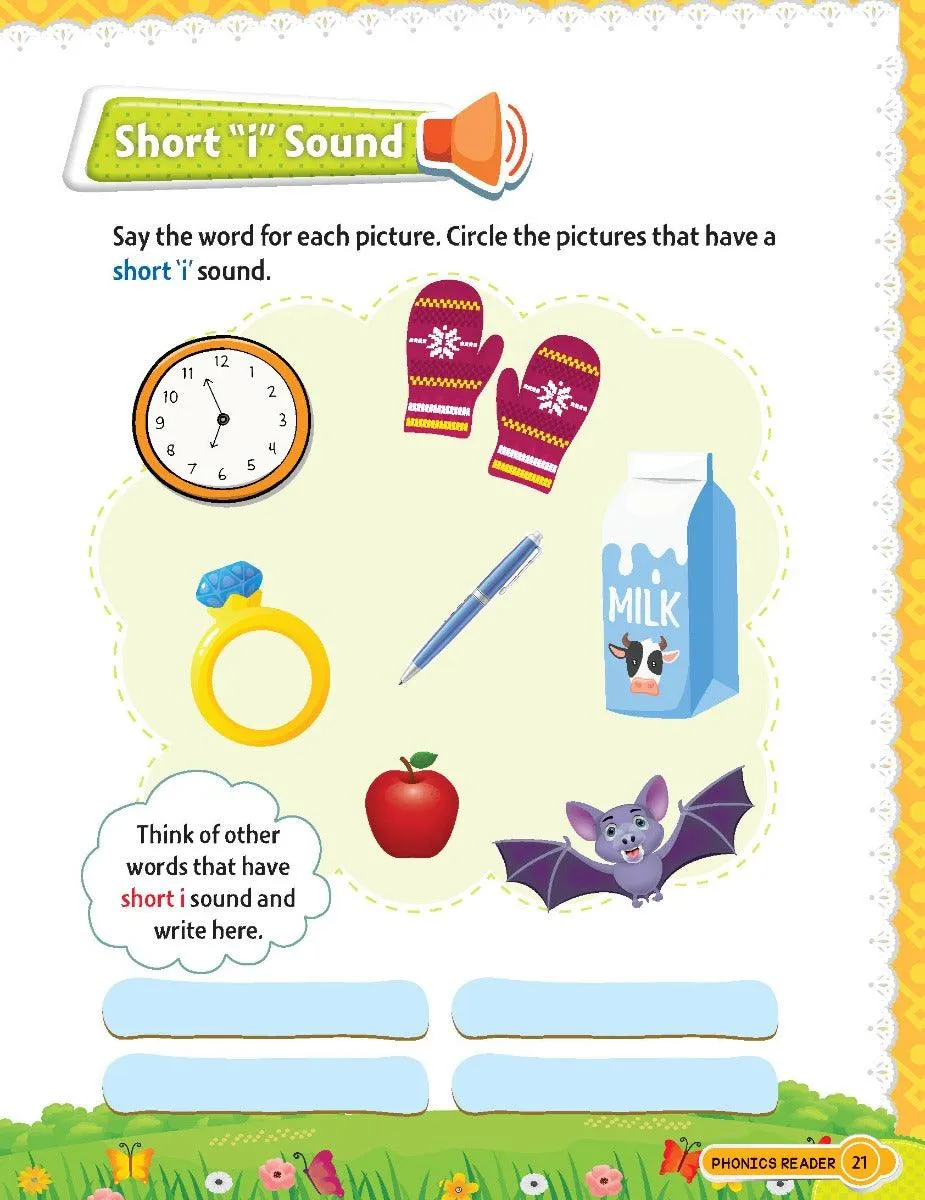 Dreamland Phonics Reader 2 - Short and Long Vowel Sounds - An Early Learning Book For Kids (English)