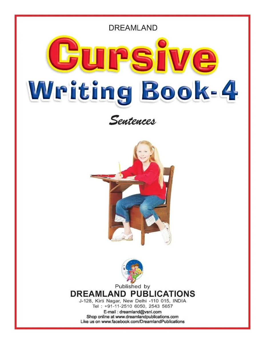 Dreamland Publications Cursive Writing Book (Sentences) Part 4