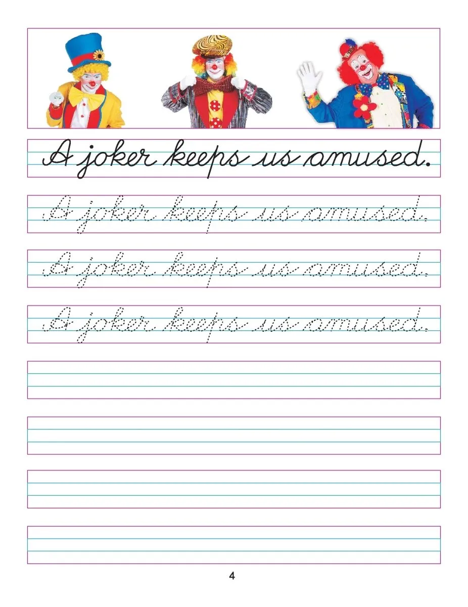 Dreamland Publications Cursive Writing Book (Sentences) Part 4