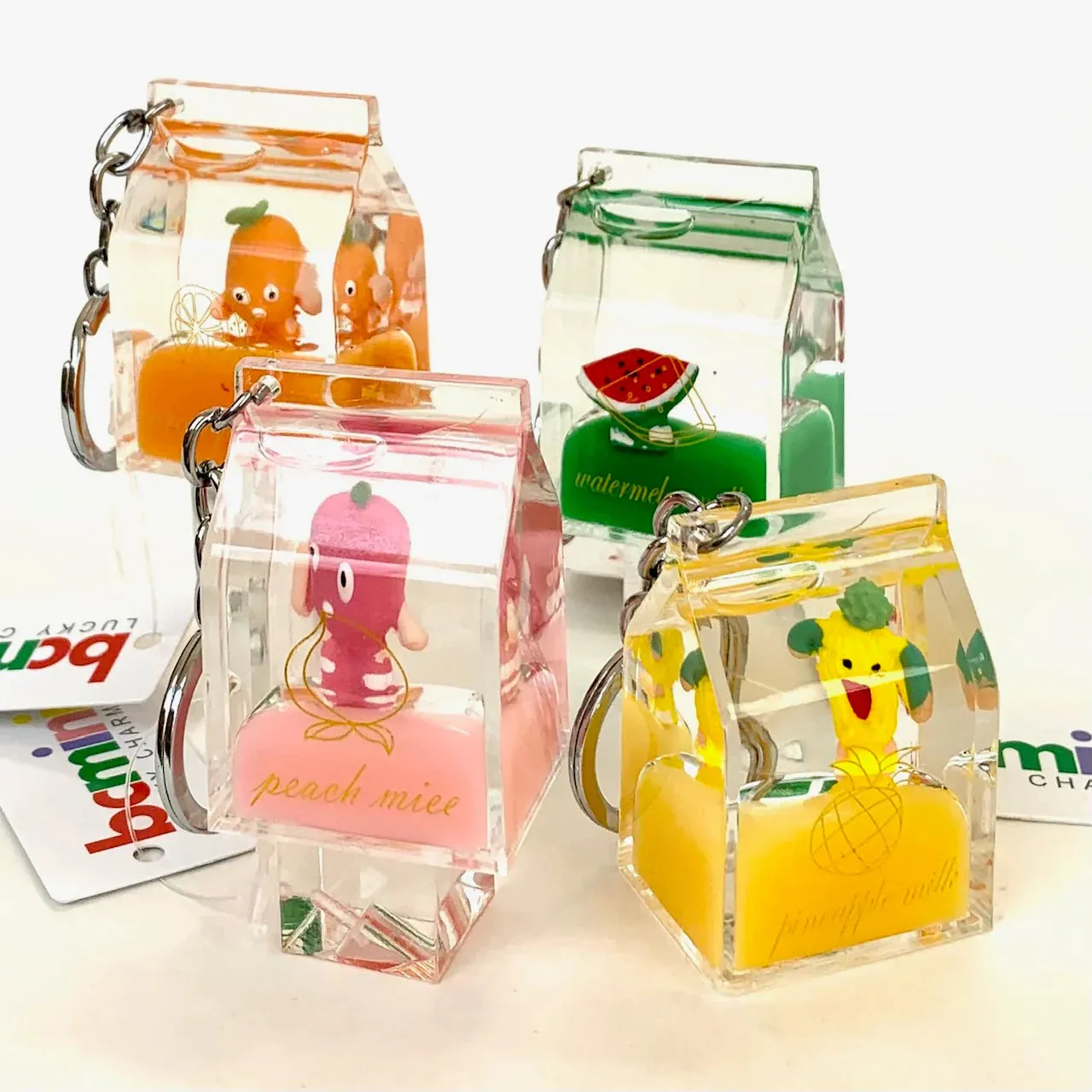 Fruitmilk Carton Floaty Keyring (Assorted - One Per Order)