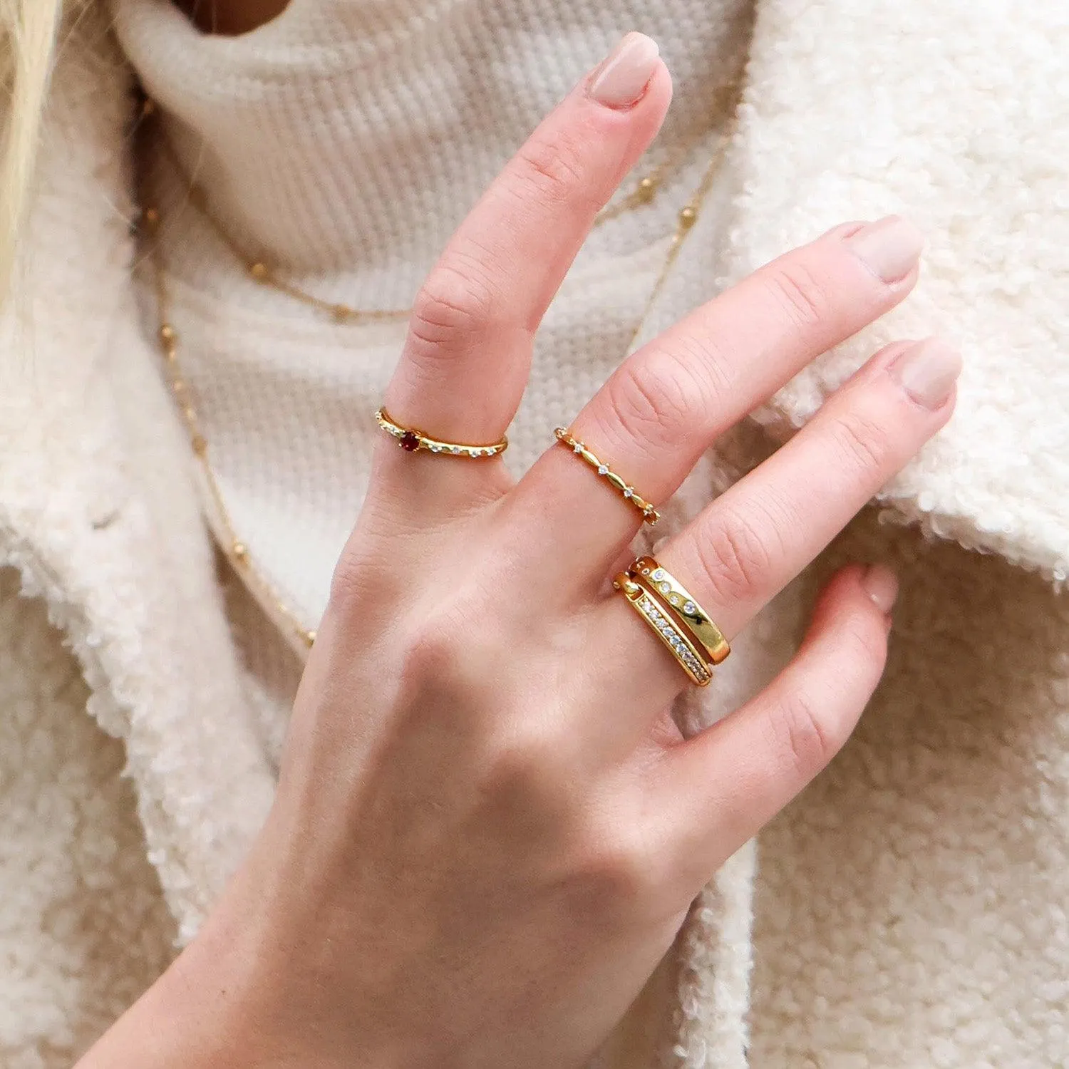 Golden Magnolia Seed Pod Ring