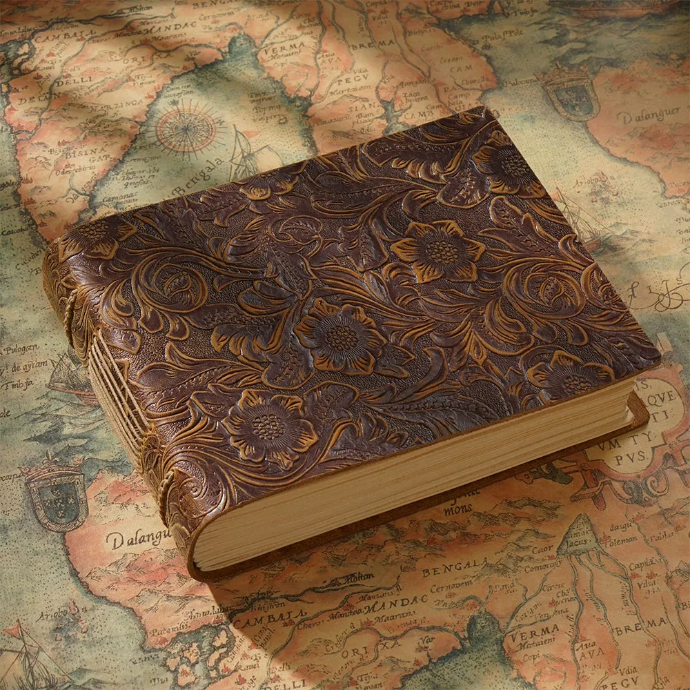 Handcrafted Cowhide Notebook: Vintage European Charm for the Creative Spirit
