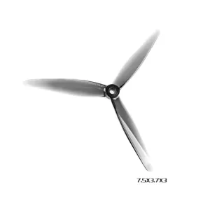 HQProp 7.5X3.7X3 Light Grey (2CW 2CCW)-Poly Carbonate Tri – blade Propeller.