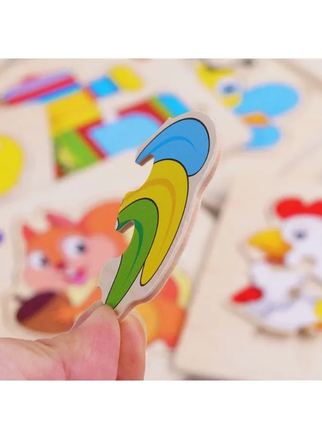 Jigsaw 3D Rocket Wooden Puzzle Toy for Early Learning 18M 