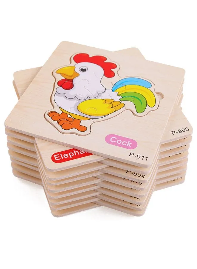 Jigsaw 3D Rocket Wooden Puzzle Toy for Early Learning 18M 