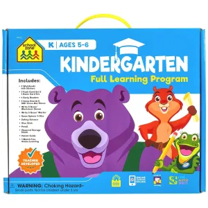 Kindergarten Full Learning Program - Ages 5-6, Workbooks, Flash Cards, Early Reading Books, Educational Games, Write & Reuse, Writing, Math, Fine Motor Skills, Stickers, and More