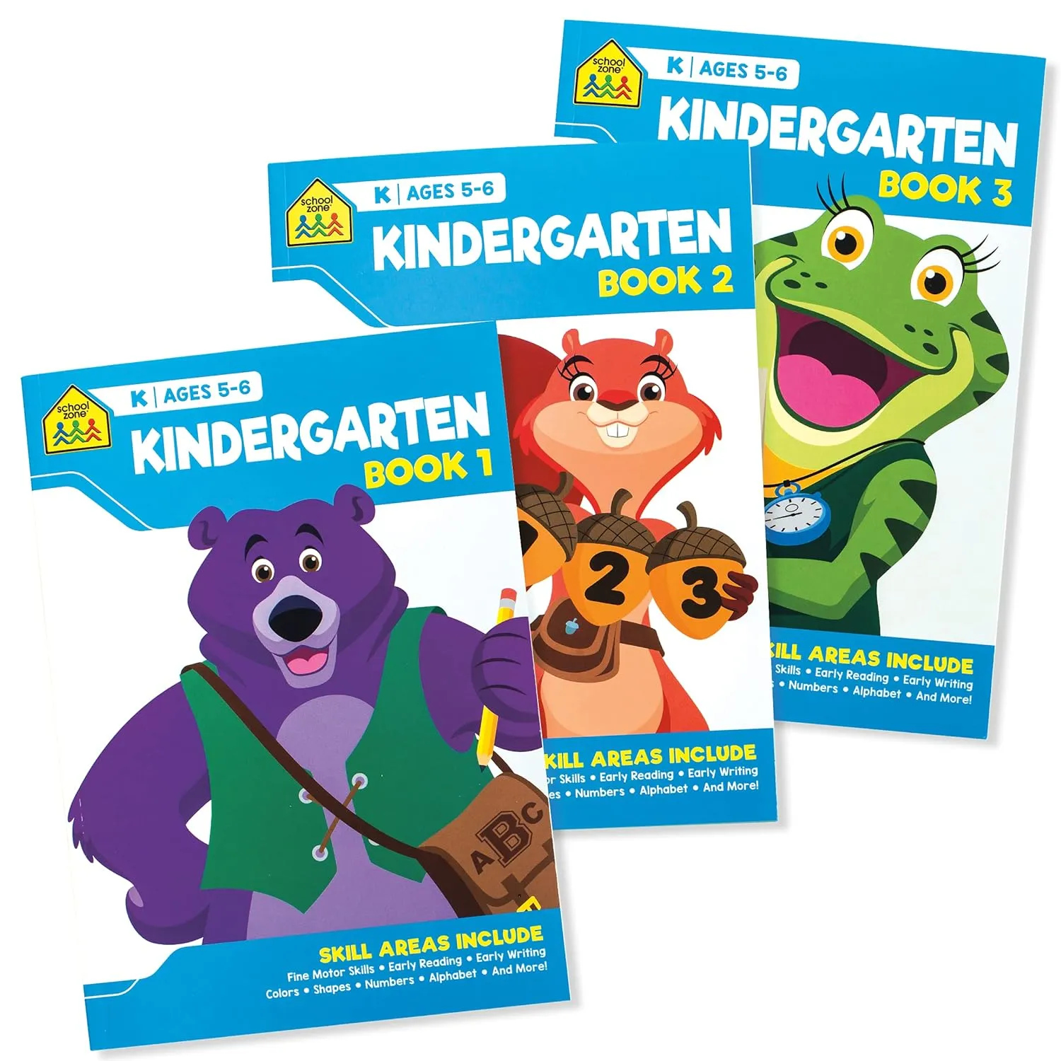 Kindergarten Full Learning Program - Ages 5-6, Workbooks, Flash Cards, Early Reading Books, Educational Games, Write & Reuse, Writing, Math, Fine Motor Skills, Stickers, and More