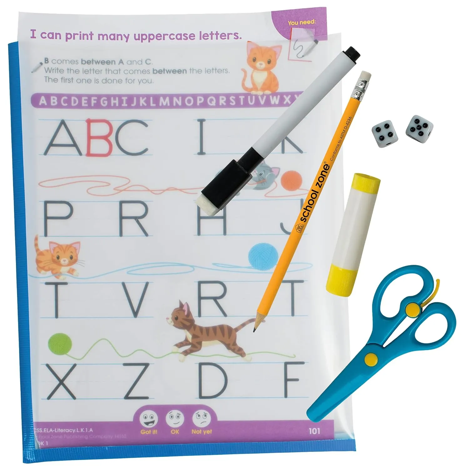 Kindergarten Full Learning Program - Ages 5-6, Workbooks, Flash Cards, Early Reading Books, Educational Games, Write & Reuse, Writing, Math, Fine Motor Skills, Stickers, and More