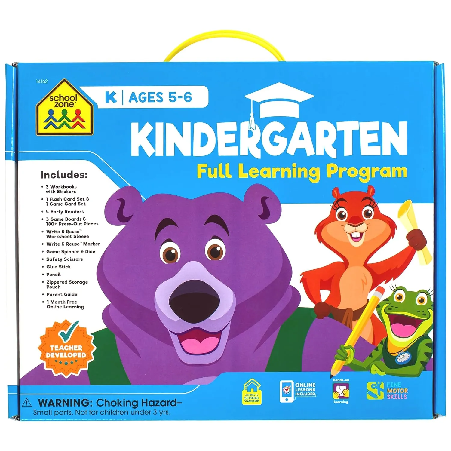 Kindergarten Full Learning Program - Ages 5-6, Workbooks, Flash Cards, Early Reading Books, Educational Games, Write & Reuse, Writing, Math, Fine Motor Skills, Stickers, and More