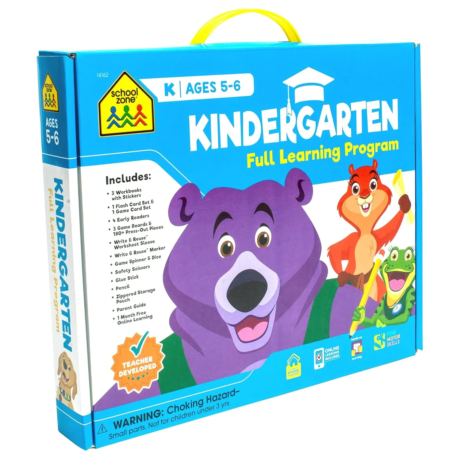 Kindergarten Full Learning Program - Ages 5-6, Workbooks, Flash Cards, Early Reading Books, Educational Games, Write & Reuse, Writing, Math, Fine Motor Skills, Stickers, and More