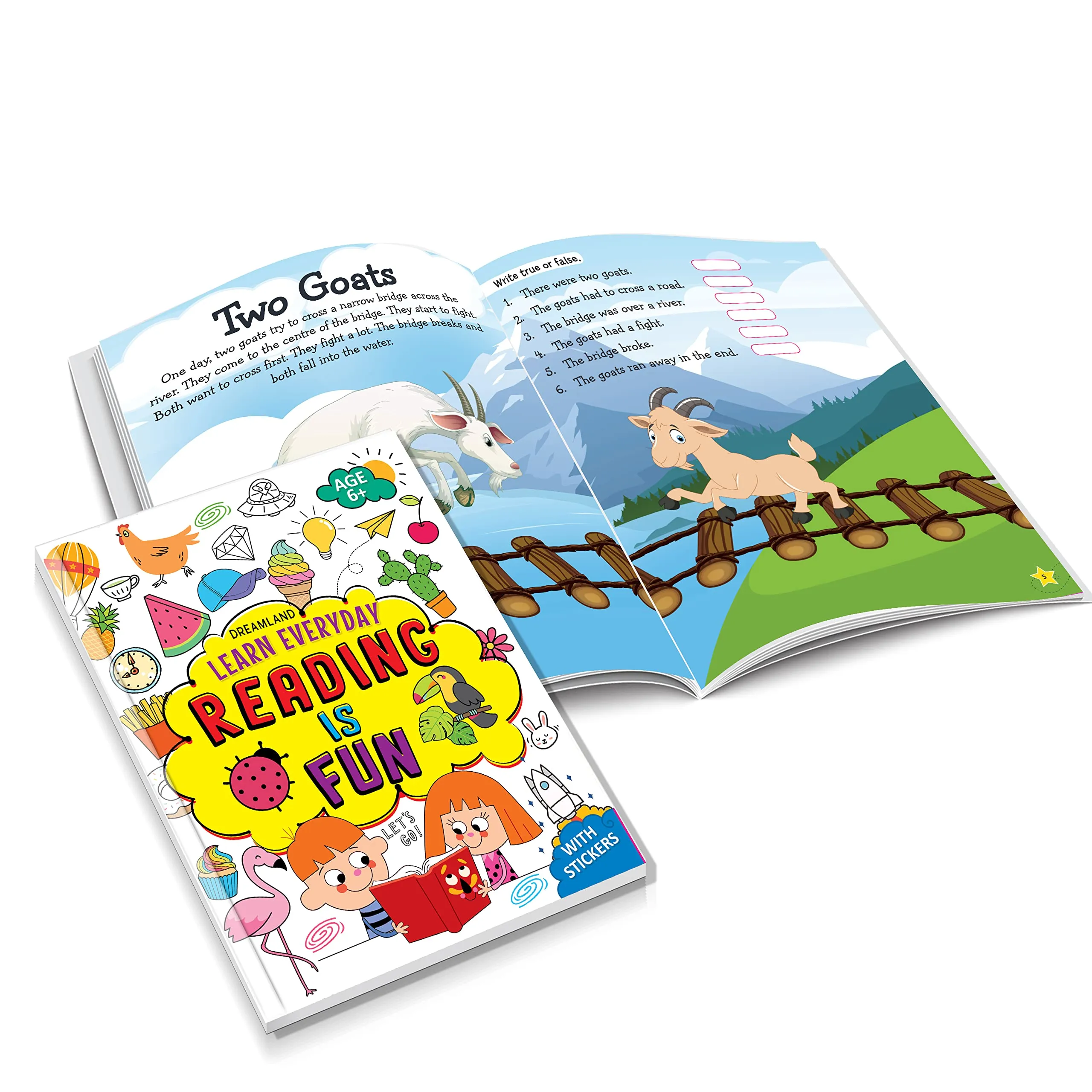 Learn Everyday Books Pack Age 6  A Set of 3 Books - Reading is Fun, Fun with Maths, Writing Skills