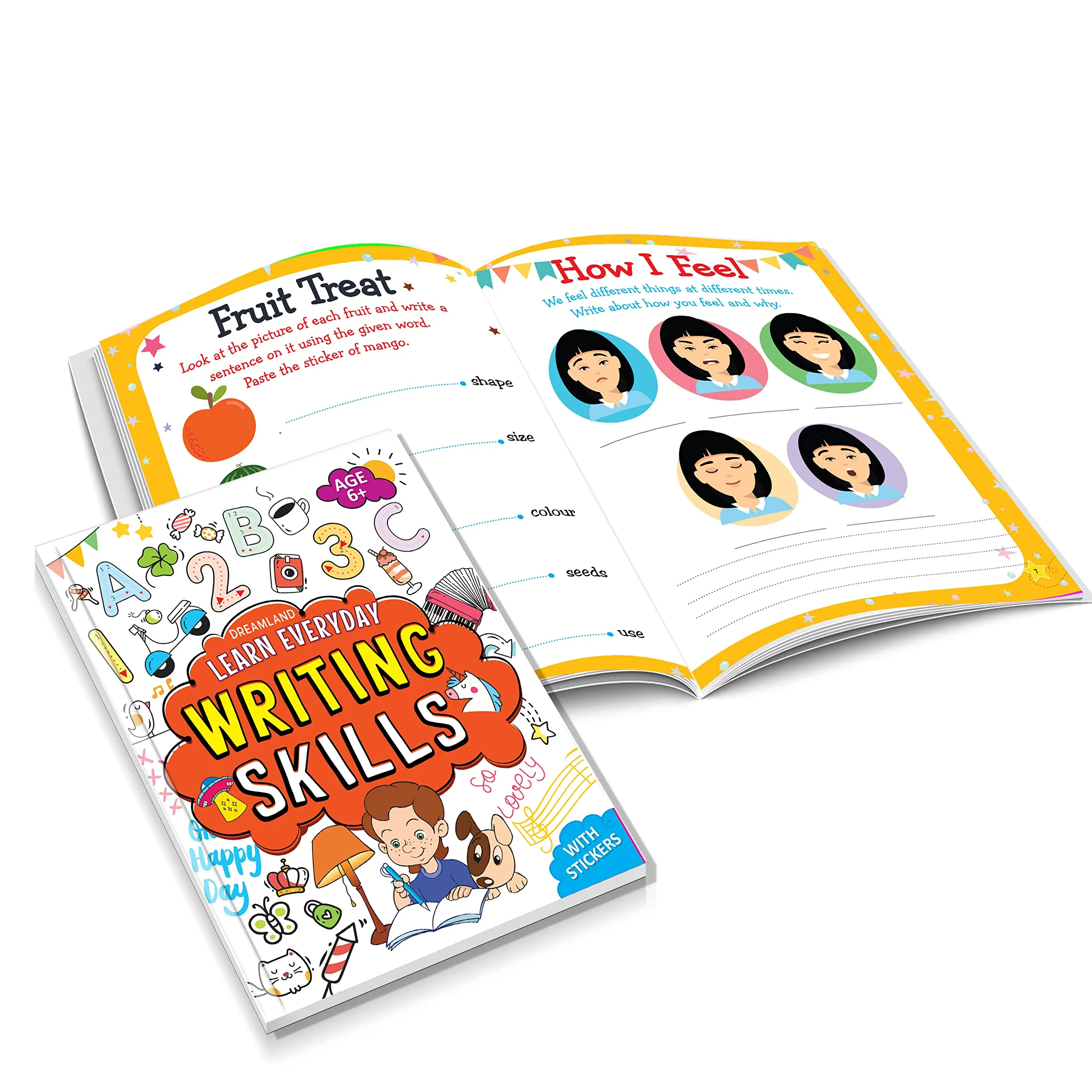 Learn Everyday Books Pack Age 6  A Set of 3 Books - Reading is Fun, Fun with Maths, Writing Skills