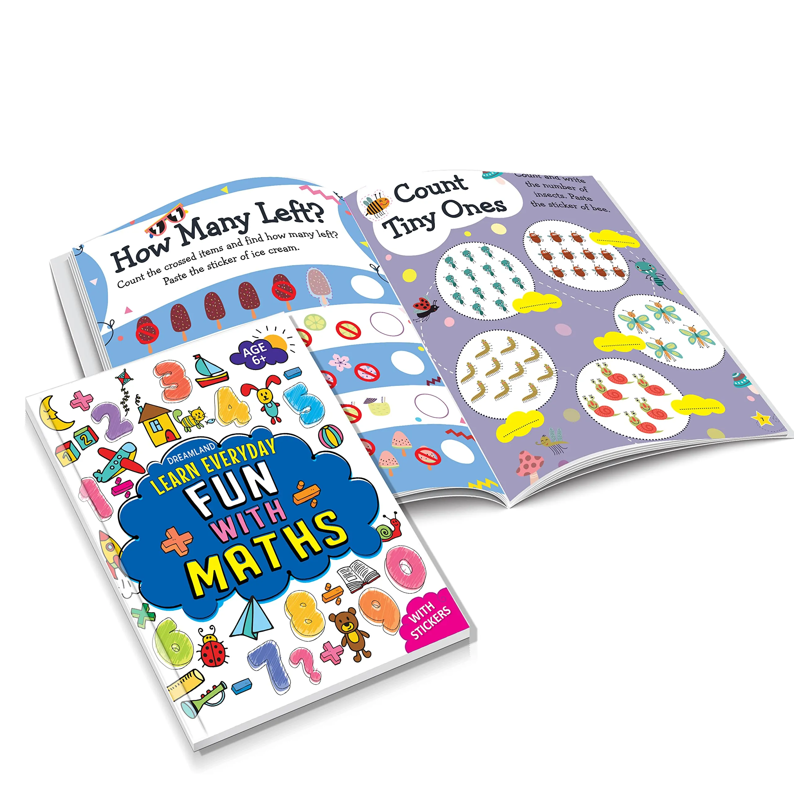 Learn Everyday Books Pack Age 6  A Set of 3 Books - Reading is Fun, Fun with Maths, Writing Skills