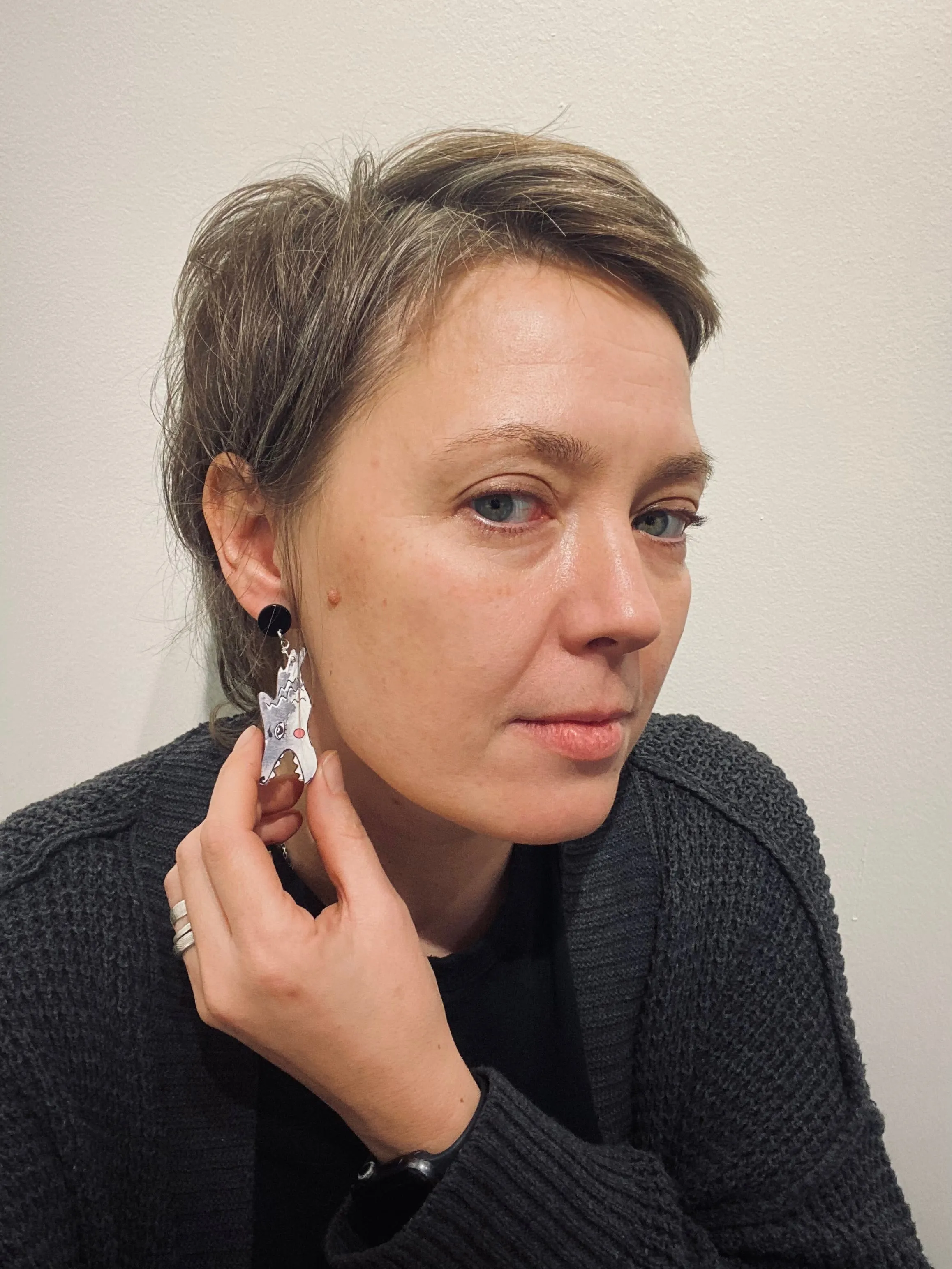 Little Red Riding Hood and Grey Wolf Earrings