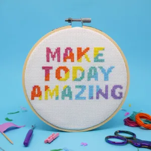 'Make Today Amazing' large cross stitch craft kit