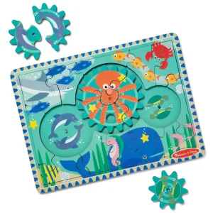 Melissa & Doug Underwater Wooden Gear Puzzle 18-Piece
