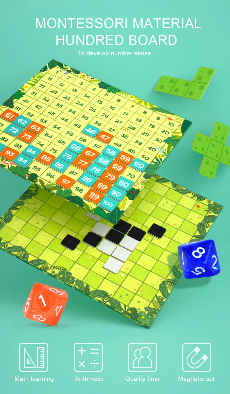 Mideer Magnetic Hundred Board Game| Educational Number Learning Game