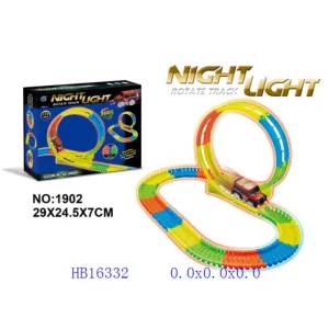 Night Light Rotate Car Track Set