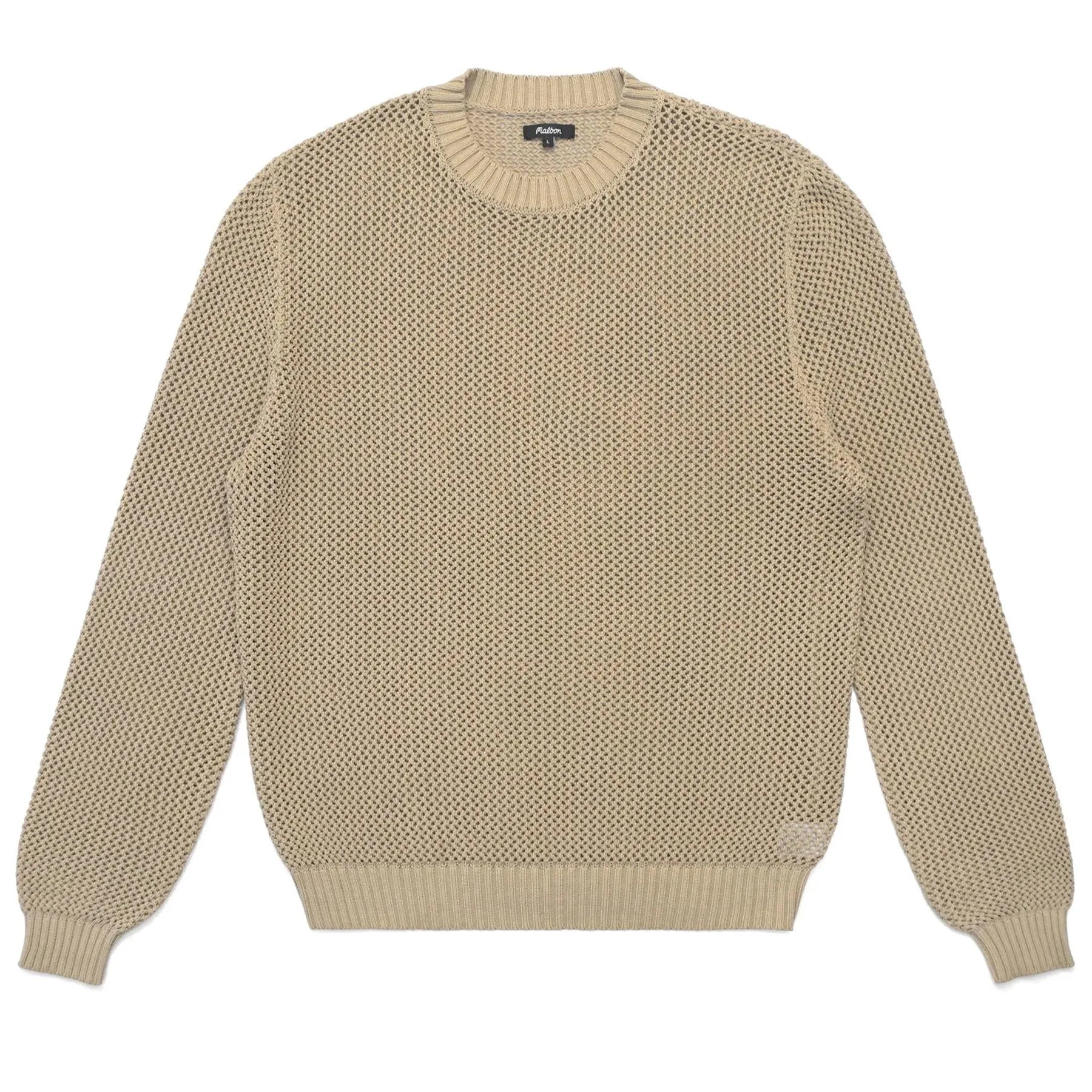 Pigment Dyed Fishnet Sweater Sesame - 2025