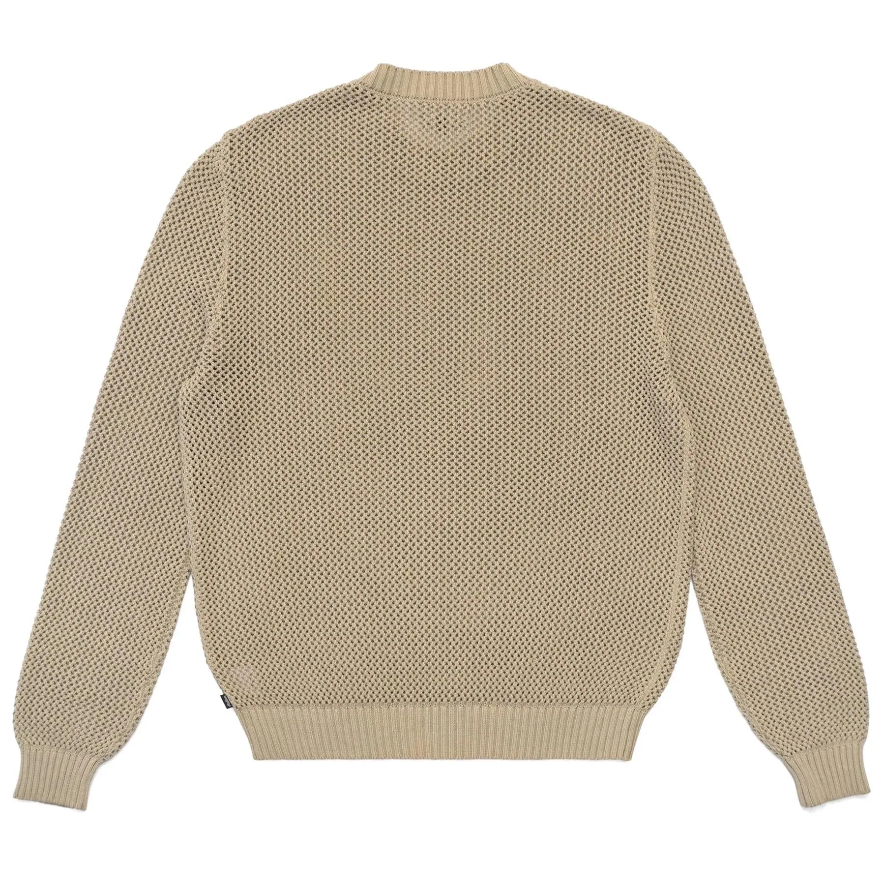 Pigment Dyed Fishnet Sweater Sesame - 2025
