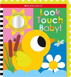 Scholastic Early Learners - Look Touch Baby - Fold-Out Tummy Time Book- Foam Book