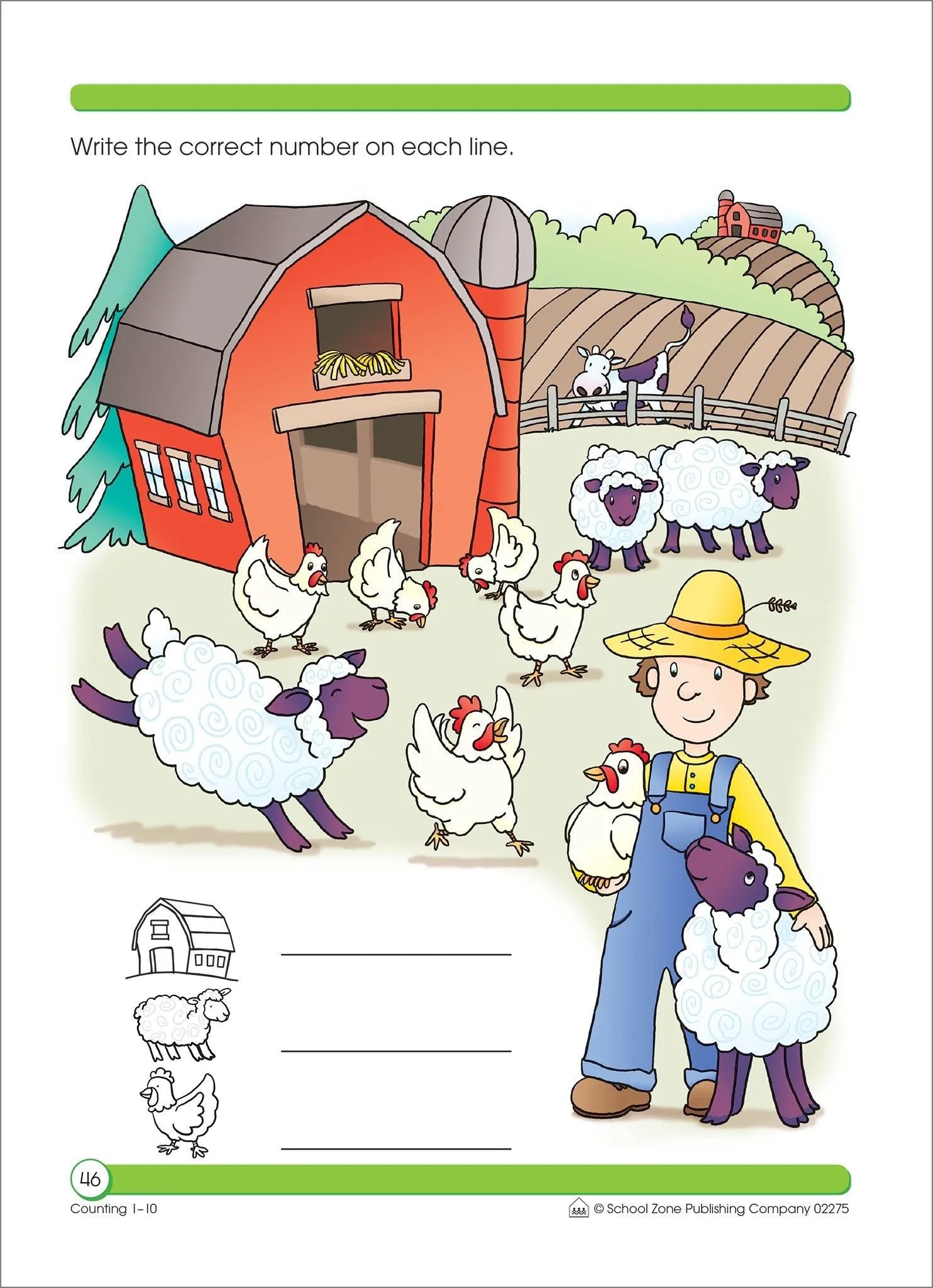 School Zone A Get Ready! Book Counting 1-10 Ages 3-5